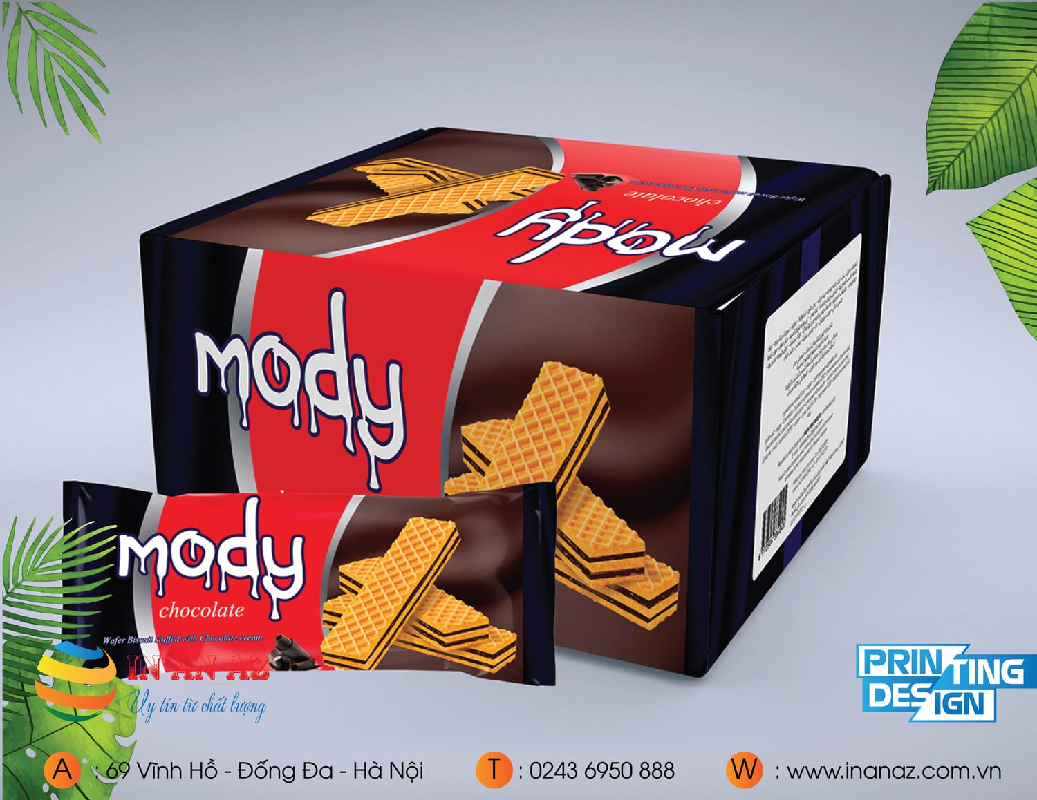 Mẫu hộp carton bánh Mody