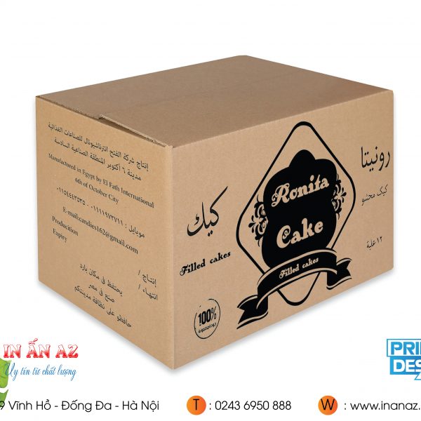 Mẫu hộp carton của Ronita Cake
