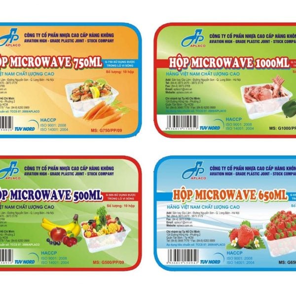 Tem nhãn sản phẩm 1 Mẫu tem nhãn sản phẩm Hộp Microwave