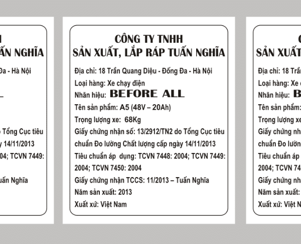 Quy định về tem phụ