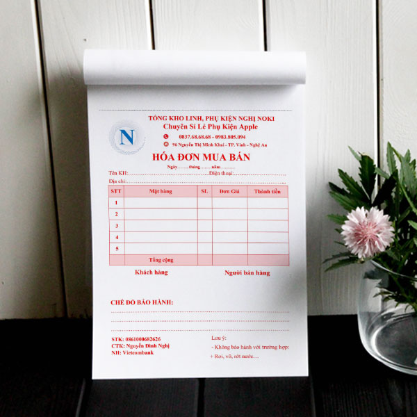 in hoa don In hóa đơn bán lẻ giá rẻ tại Hà Nội