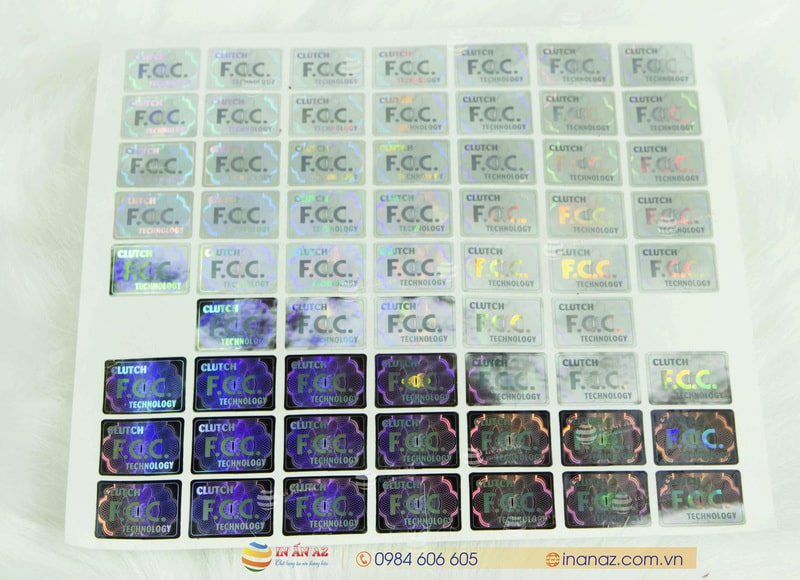 Nhận báo giá và đặt hàng in tem bảo hành Hologram tại In ấn AZ