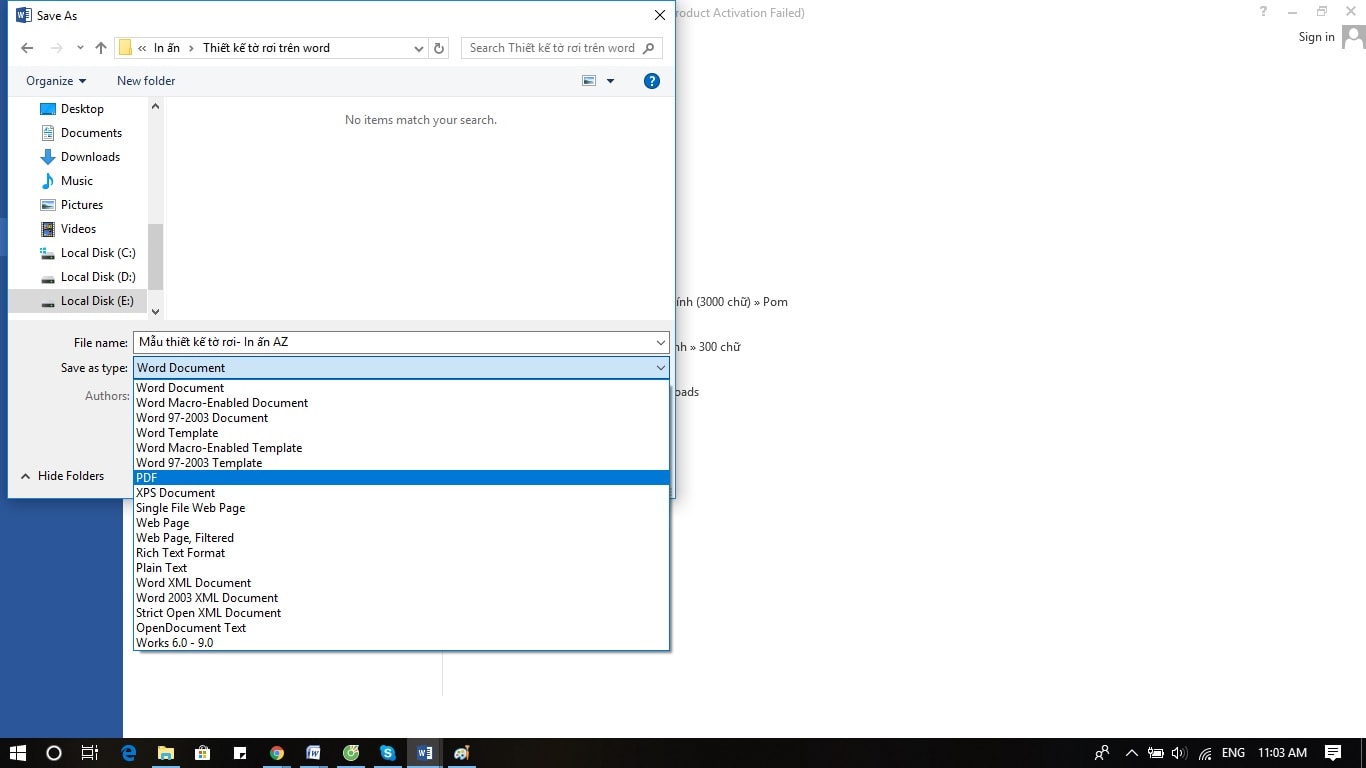 Cách lưu mẫu thiết kế tờ rơi