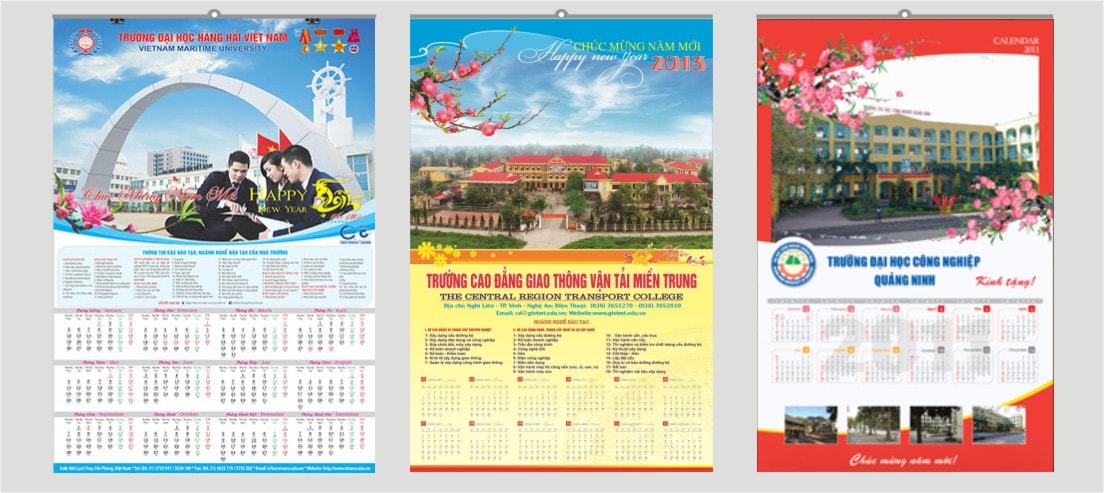 Các loại lịch tết và các mẫu lịch tết đẹp cho doanh nghiệp - In Ấn AZ