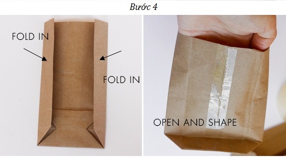 Bước 4- Cách làm túi giấy