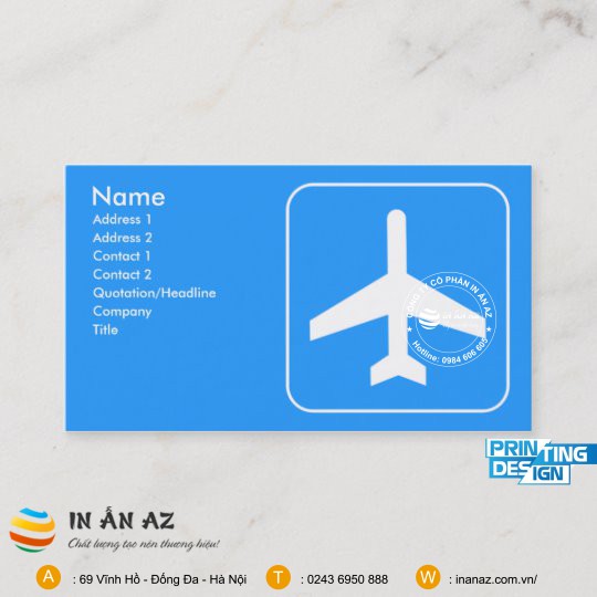 mẫu card visit bán vé máy bay