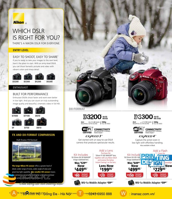 Tờ rơi quảng cáo máy ảnh của Nikon đẹp
