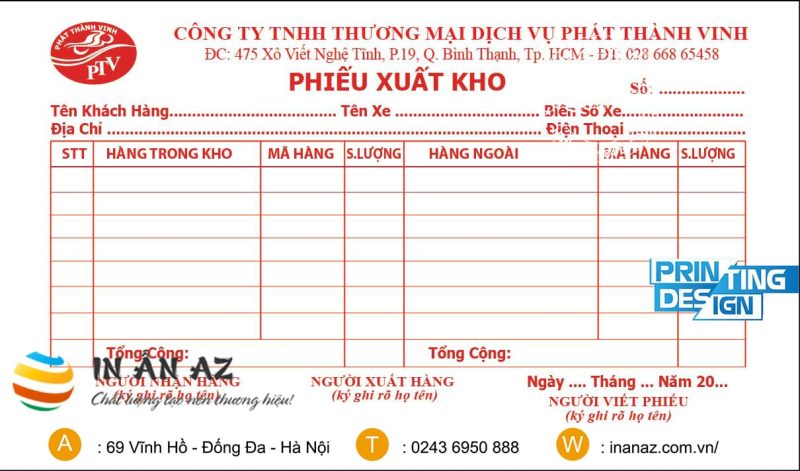 phieu xuat kho phieu xuat kho