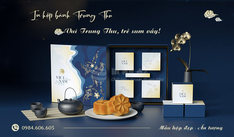 Nhận in hộp giấy đựng bánh trung thu theo yêu cầu với mọi số lượng, giá thành rẻ nhất tại Hà Nội