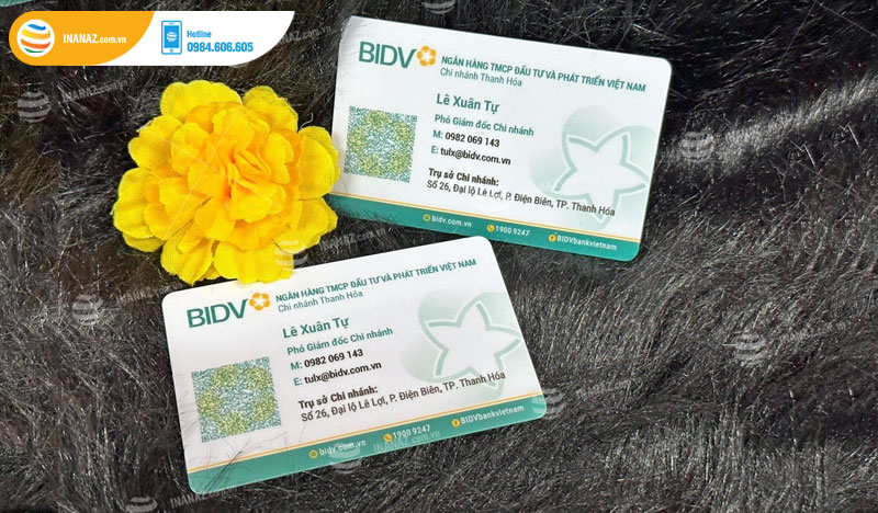 Mẫu thẻ nhựa cho nhân viên ngân hàng BIDV