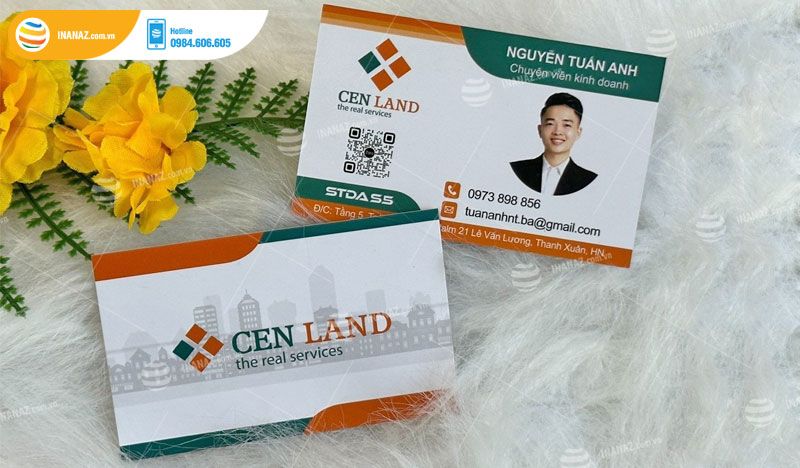 Mẫu card visit cho nhân viên kinh doanh CenLand Nguyễn Tuấn Anh