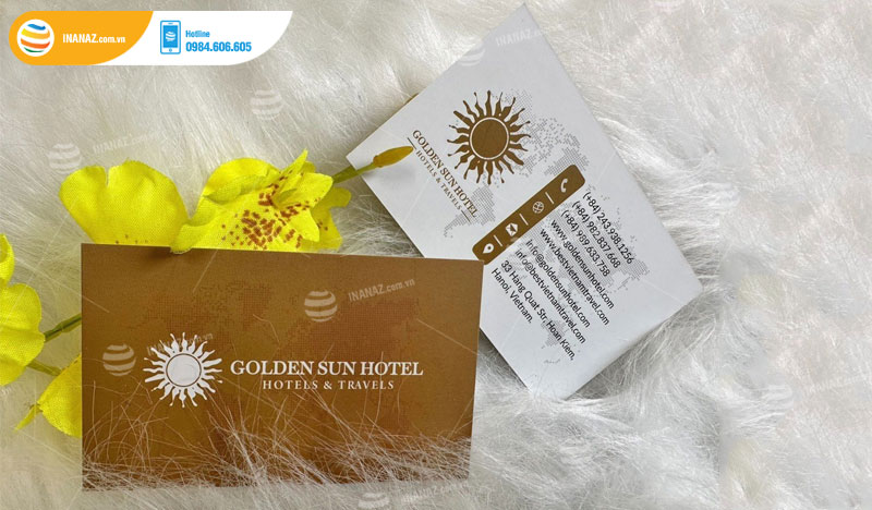 Mẫu business card cho Golden Sun Hotel