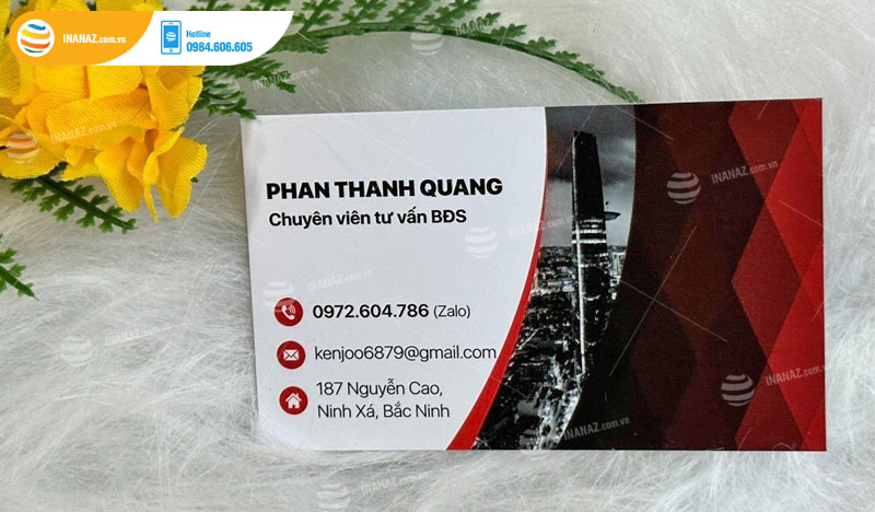 Mẫu card visit cá nhân cho chuyên viên tư vấn BĐS Phan Thanh Quang