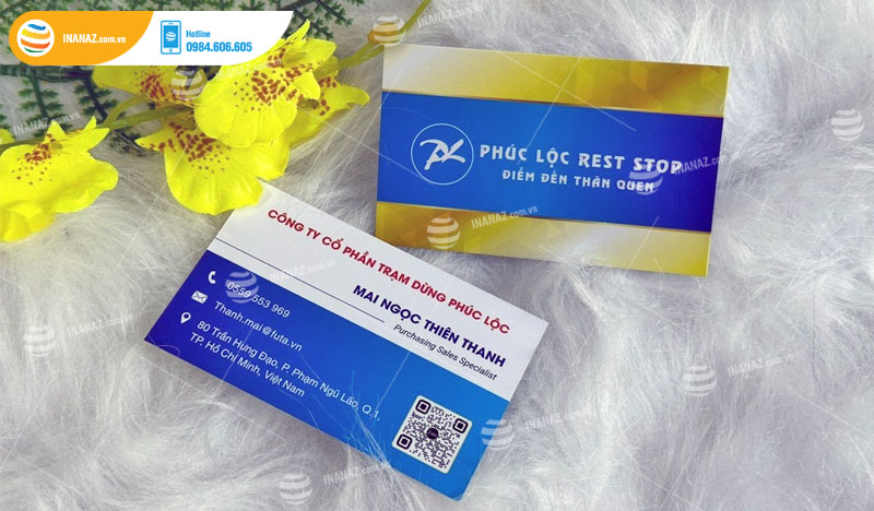 Mẫu name card giấy mỹ thuật Phúc Lộc Rest Stop