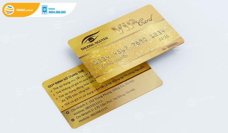 Mẫu card visit nhựa được thiết kế in ấn dập nổi trên bề mặt card
