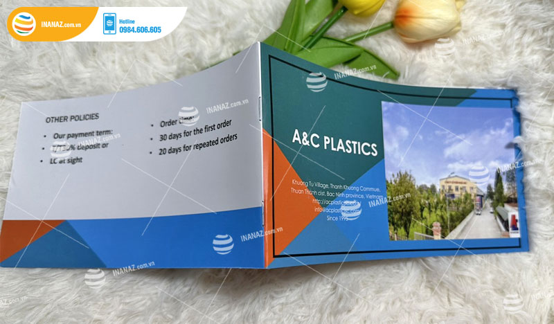Mẫu hồ sơ năng lực kích thước A6 cho công ty A&C Plastics