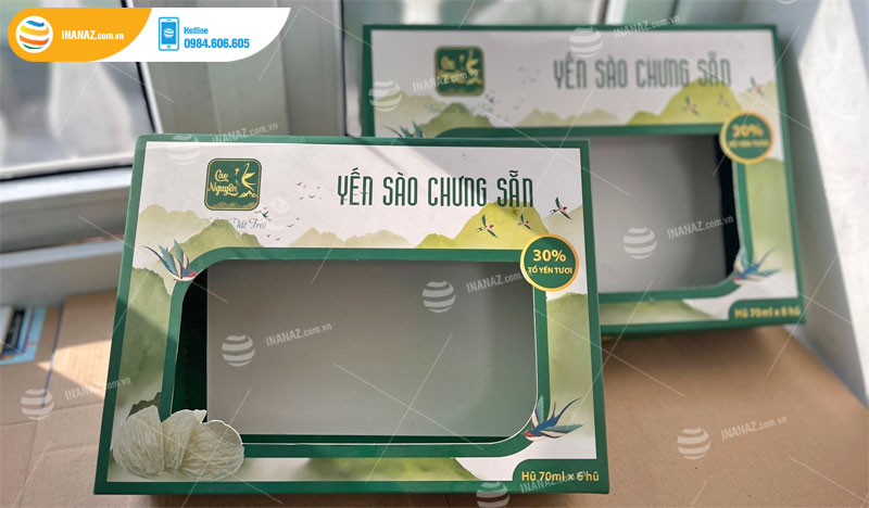 Hộp khay carton đựng yến sào