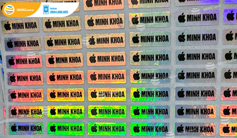 Tem 7 màu dán điện thoại cửa hàng Minh Khoa