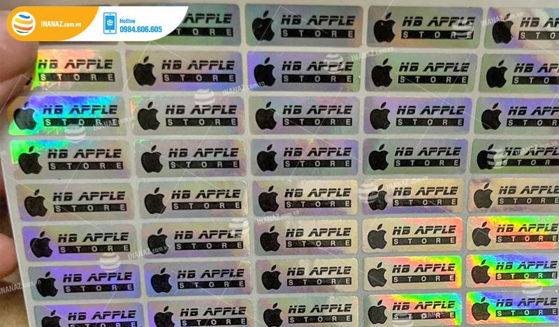 Tem 7 màu chống hàng giả cửa hàng BG Apple