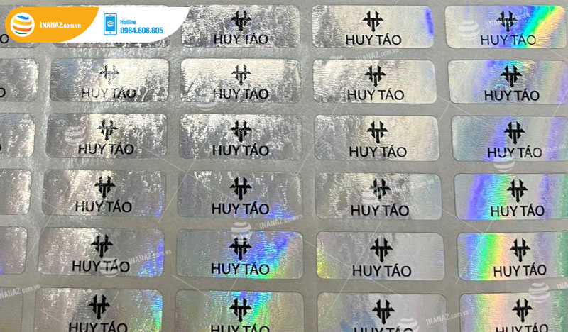 Mẫu tem decal hologram cửa hàng Huy Táo