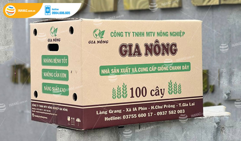 Mẫu thùng carton đựng giống nông nghiệp