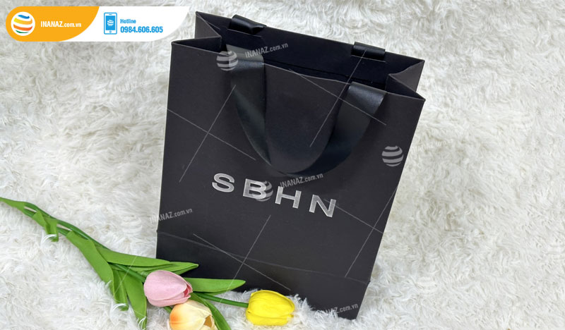 Mẫu túi giấy đựng quà tặng của thương hiệu SBHN do In ấn AZ thiết kế và in ấn