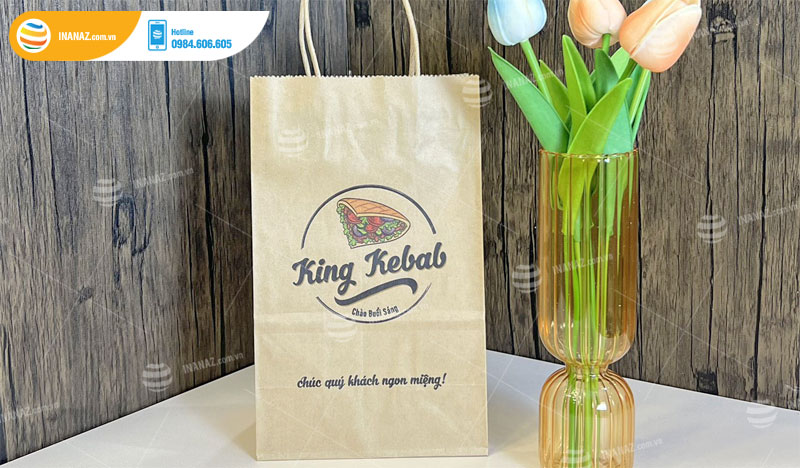 Mẫu túi giấy đựng thức ăn King Kebal