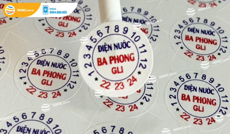 In tem bảo hành cho cửa hàng điện nước Ba Phong Gli
