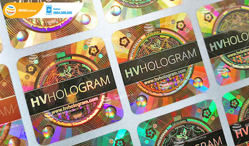 Ứng dụng của tem hologram 7 màu