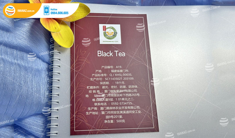 Tem decal dán sản phẩm Black Tea