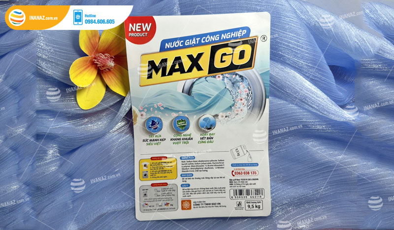 Tem decal nhãn dán nước giặt công nghệ Maxgo