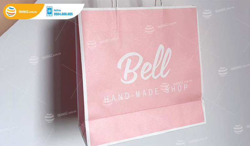 Mẫu túi giấy shop thời trang Handmade Bell
