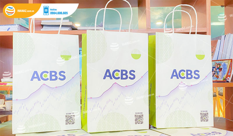 In túi giấy có logo cho ngân hàng ACB