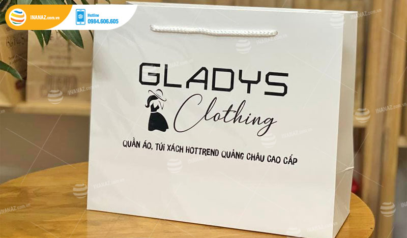 Mẫu túi giấy shop thời trang Gladys