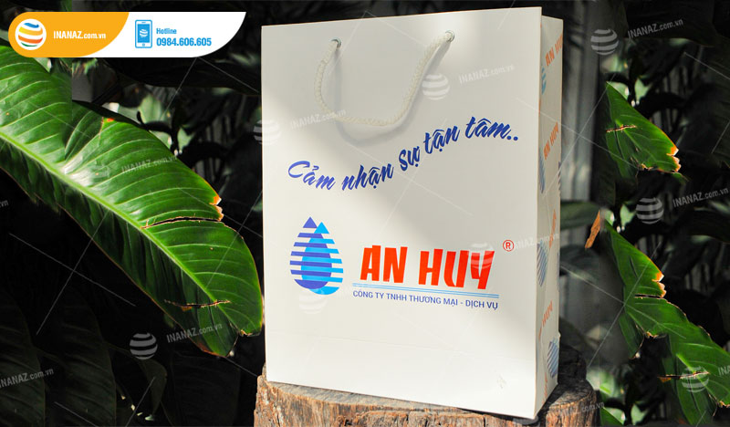 Mẫu túi giấy đựng in logo công ty An Huy