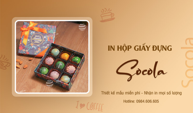 Đặt in hộp giấy đựng socola giá rẻ theo yêu cầu tại Hà Nội