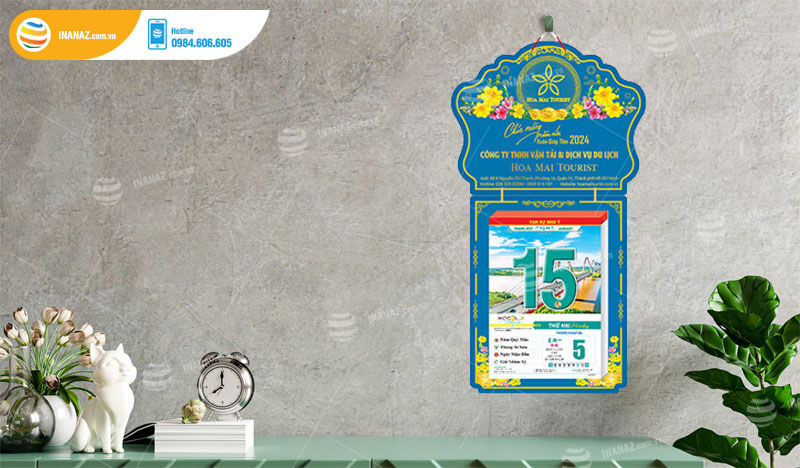 Mẫu lịch Tết độc quyền cho Công ty TNHH Vận tải & Dịch vụ Du lịch