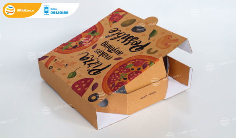 Mẫu hộp giấy đựng pizza đẹp và chuyên nghiệp