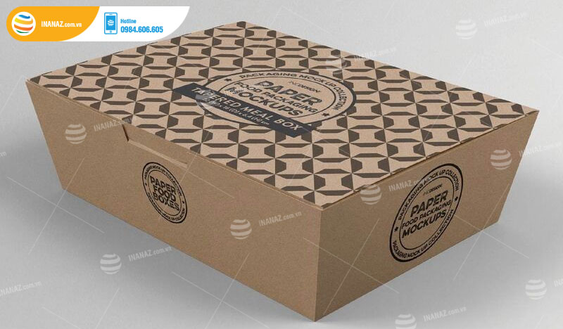 Mẫu hộp giấy đựng thức ăn do In ấn AZ thiết kế
