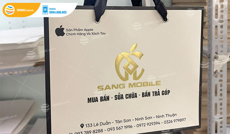 Mẫu túi giấy đựng đồng hồ thông minh cửa hàng Sang Mobile