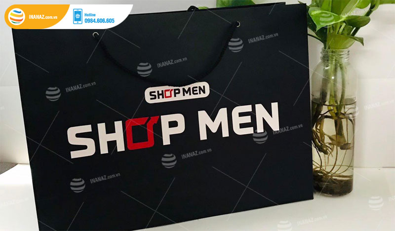 Mẫu túi giấy đựng đồng hồ cho cửa hàng Shop Men