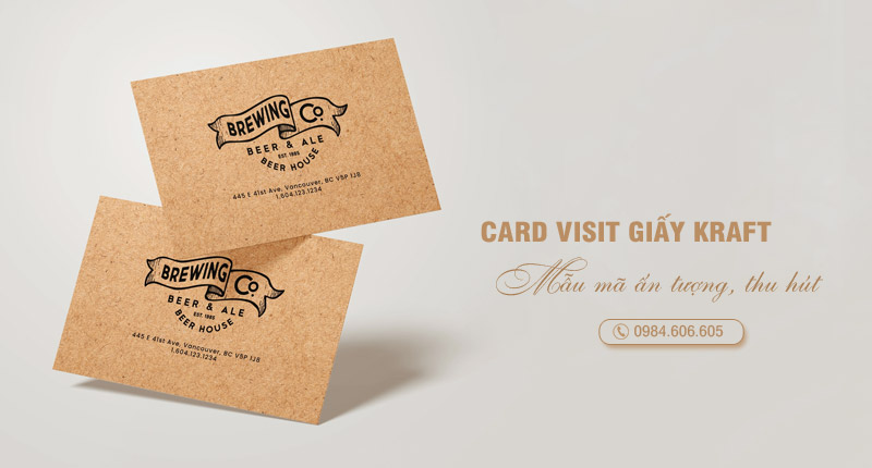 Tổng hợp những mẫu card visit giấy kraft đẹp với thiết kế thu hút