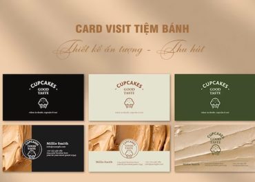 Mẫu card visit tiệm bánh đẹp và chuyên nghiệp do In ấn AZ thiết kế và in ấn