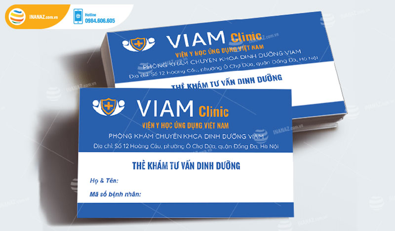 Mẫu card visti bệnh viện y học ứng dụng Việt Nam