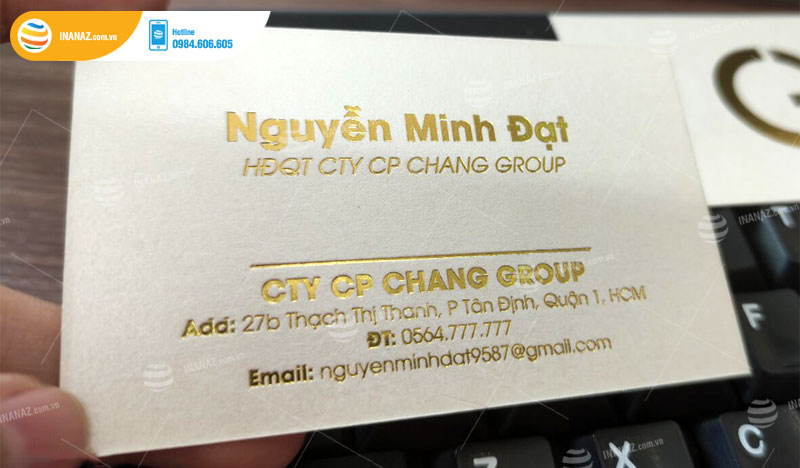 Mẫu card visit ép kim cá nhân Nguyễn Minh Đạt