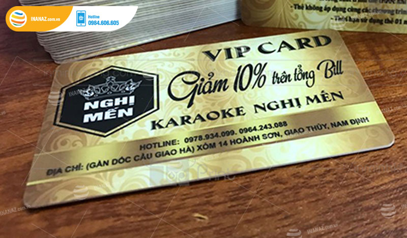 Mẫu thẻ nhựa VIP cho quán karaoke 