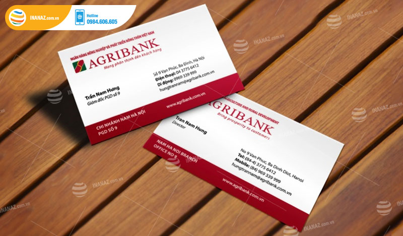 Mẫu card visit ngân hàng AGRIBANK