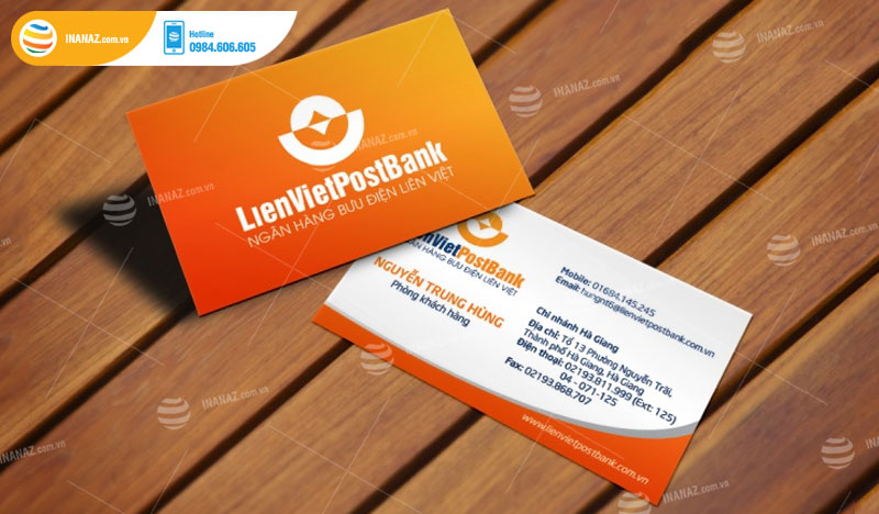 Mẫu card visit ngân hàng LienVietPostBank