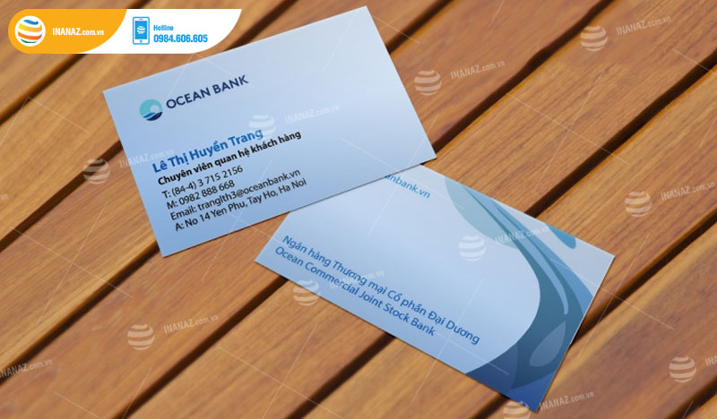 Mẫu card visit ngân hàng OCEAN BANK