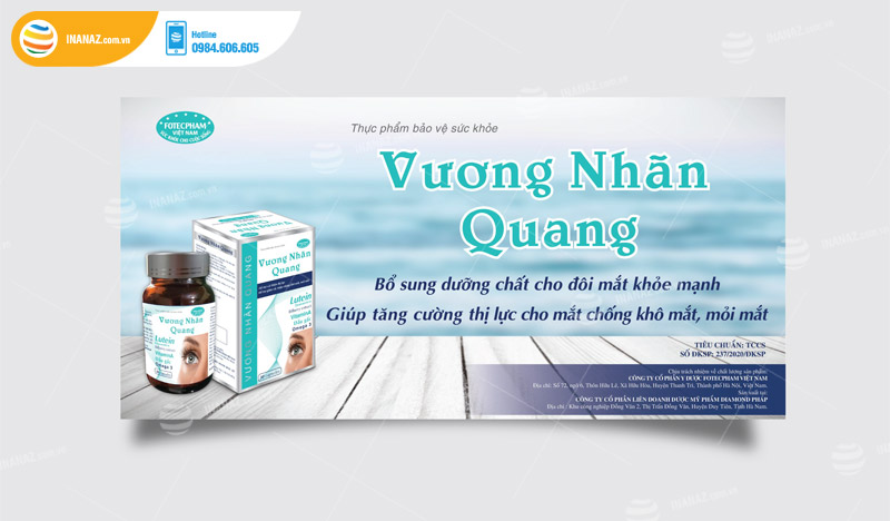 Mẫu tờ rơi quảng cáo thuốc bảo vệ sức khỏe Vương Nhãn Quang